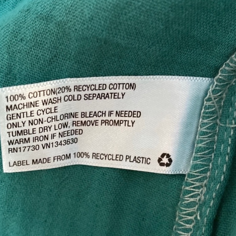 Teal & Mint Green Ombre Short Sleeved Top Sz LG NEW! - Picture 4 of 4